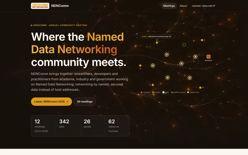 NDNComm website home page
